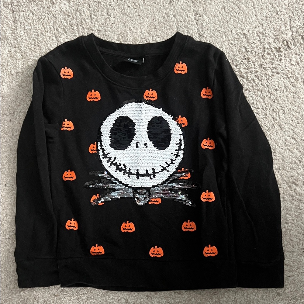 Black Flip Sequin Night Before Christmas sweater